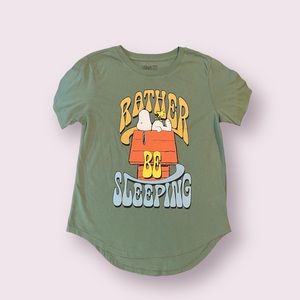 Peanuts Snoopy Rather Be Sleeping T-Shirt